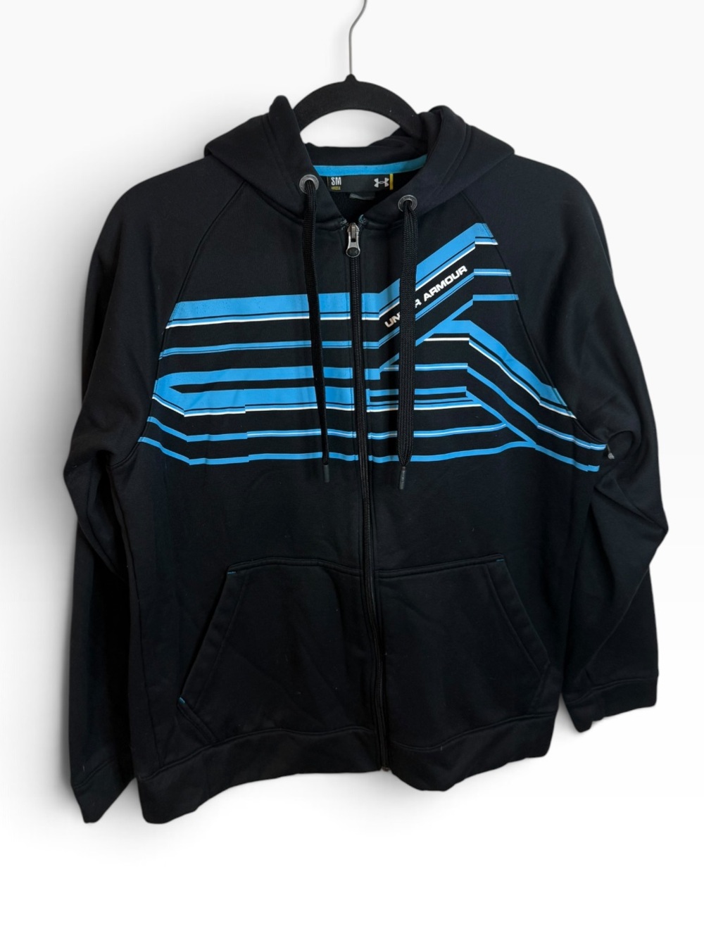 Under Armour Men’s Black and Blue Full Zip Hoodie